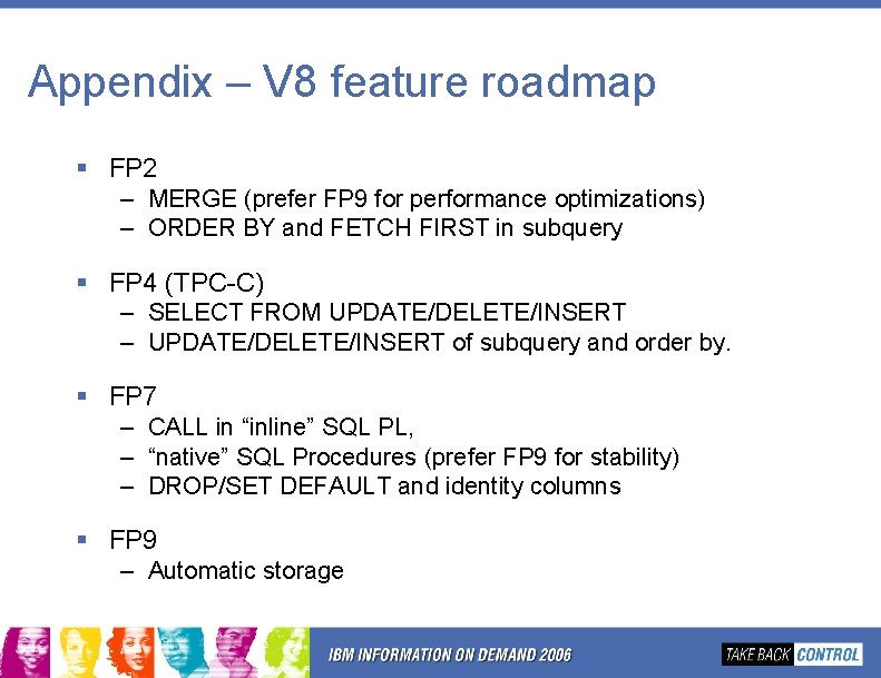 Appendix – V 8 feature roadmap § FP 2 – MERGE (prefer FP 9 Appendix – V 8 feature roadmap § FP 2 – MERGE (prefer FP 9