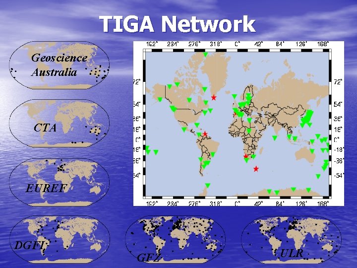 TIGA Network Geoscience Australia TOS fully accepted Proposed CTA EUREF DGFI GFZ ULR 