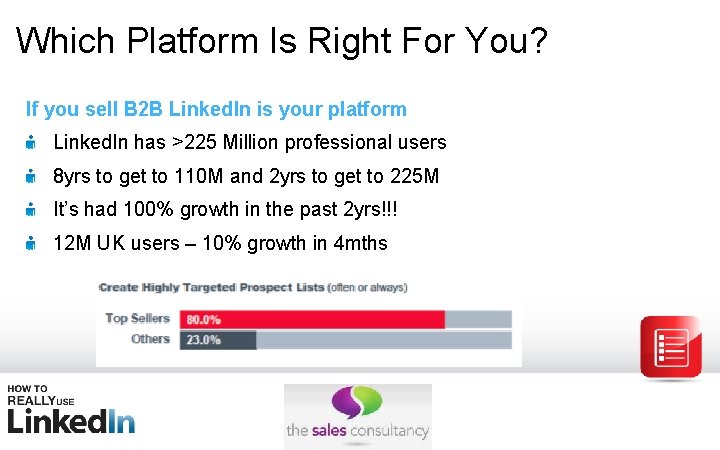 Which Platform Is Right For You? If you sell B 2 B Linked. In