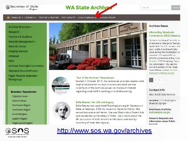 http: //www. sos. wa. gov/archives http: //www. sos. wa. gov/archives