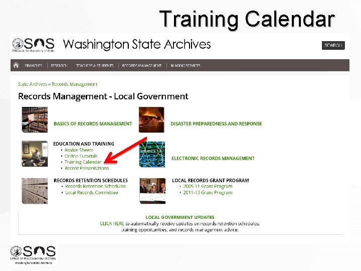 Training Calendar Training Calendar