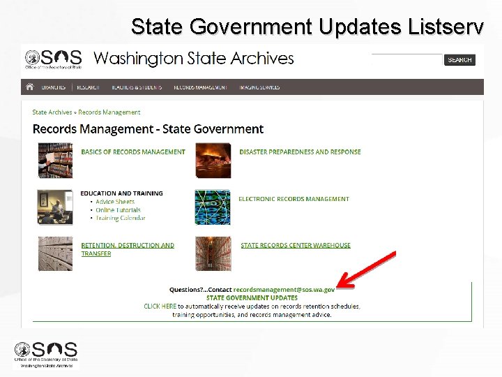 State Government Updates Listserv 