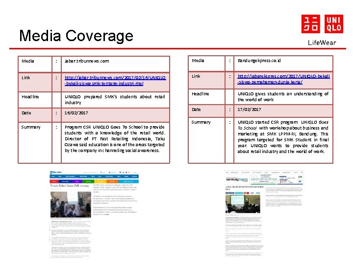 Media Coverage Media : Jabar. tribunnews. com Media : Bandungekpress. co. id Link :