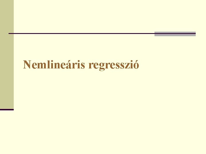 Nemlineáris regresszió 