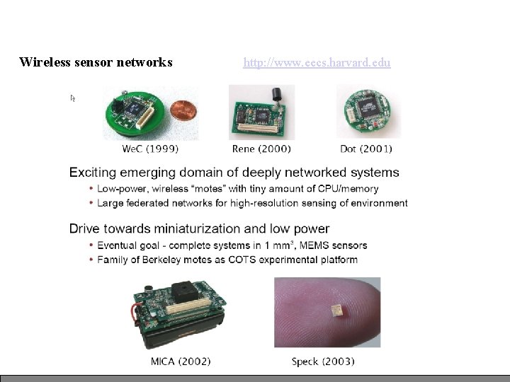Wireless sensor networks http: //www. eecs. harvard. edu Wireless sensor networks http: //www. eecs. harvard. edu