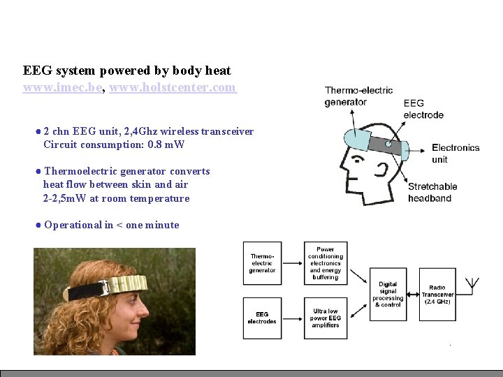 EEG system powered by body heat www. imec. be, www. holstcenter. com ● 2 EEG system powered by body heat www. imec. be, www. holstcenter. com ● 2