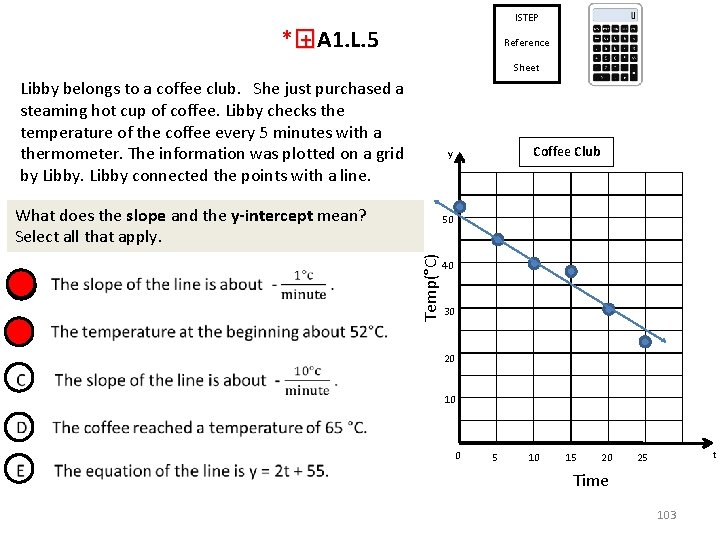 ISTEP *� + A 1. L. 5 + Reference Sheet Libby belongs to a