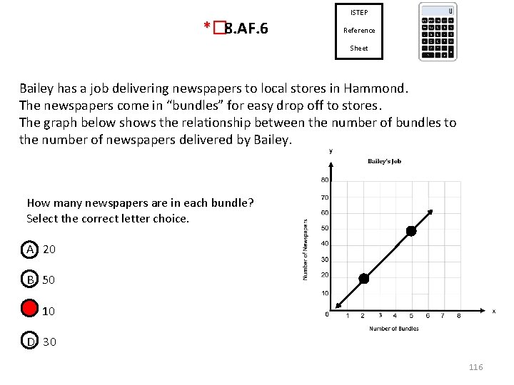 ISTEP *� 8. AF. 6 Reference Sheet Bailey has a job delivering newspapers to