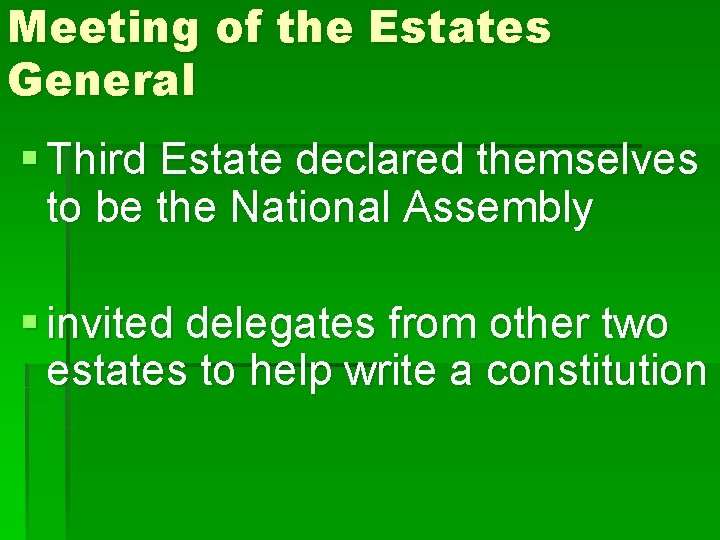 Meeting of the Estates General § Third Estate declared themselves to be the National