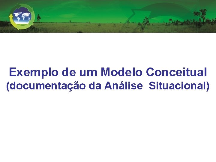 Exemplo de um Modelo Conceitual (documentação da Análise Situacional) 