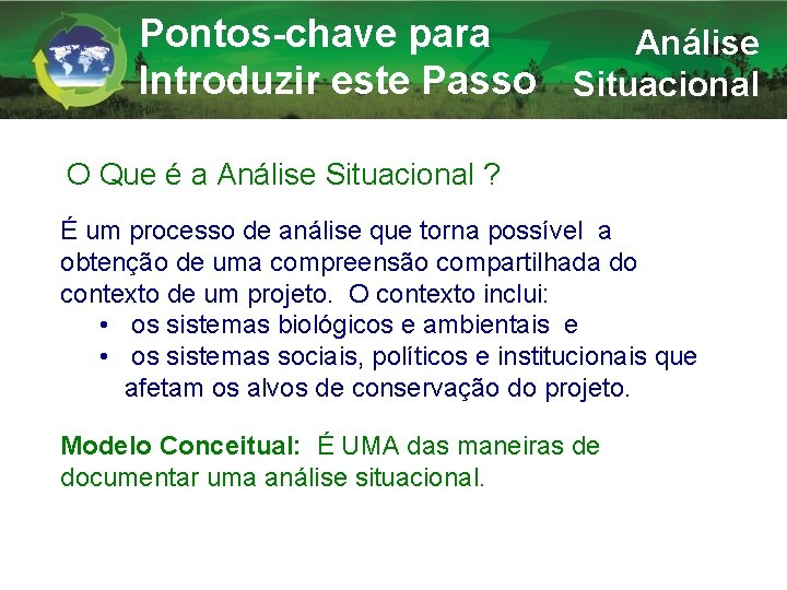 Pontos-chave para Análise Introduzir este Passo Situacional O Que é a Análise Situacional ?