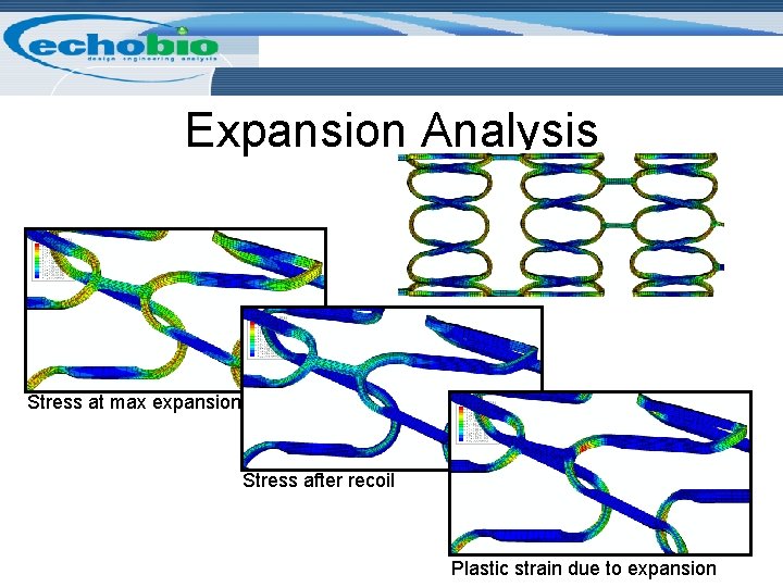 Expansion Analysis Stress at max expansion Stress after recoil Plastic strain due to expansion