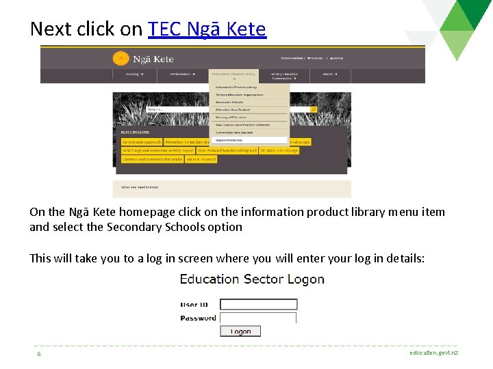 Next click on TEC Ngā Kete On the Ngā Kete homepage click on the