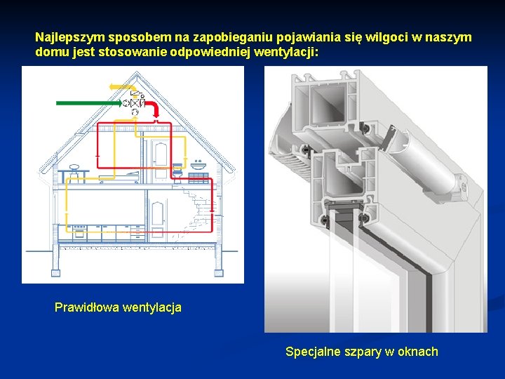 Najlepszym sposobem na zapobieganiu pojawiania się wilgoci w naszym domu jest stosowanie odpowiedniej wentylacji: