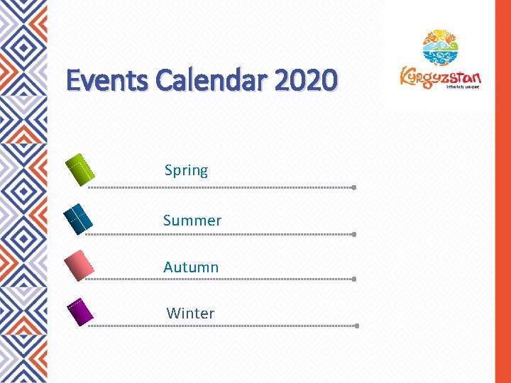 Events Calendar 2020 Spring Summer Autumn Winter 