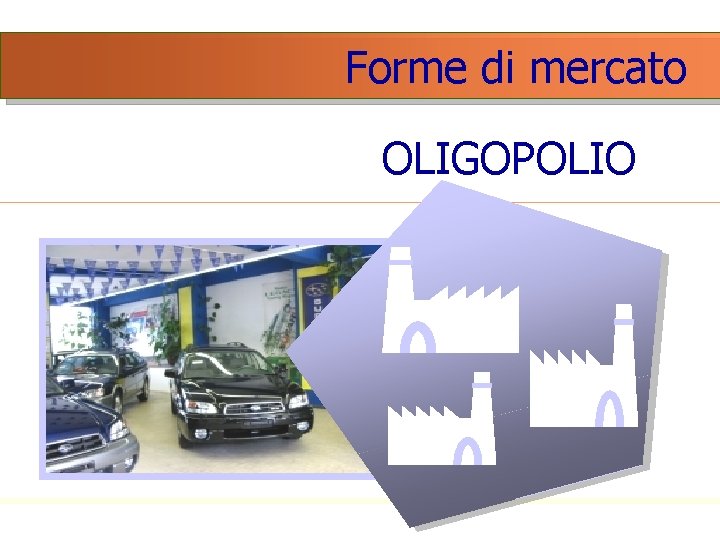 Forme di mercato OLIGOPOLIO 