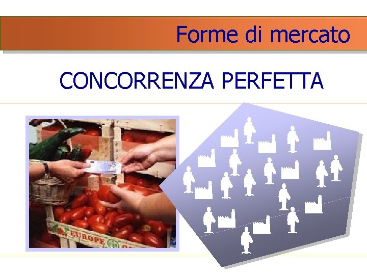 Forme di mercato CONCORRENZA PERFETTA 