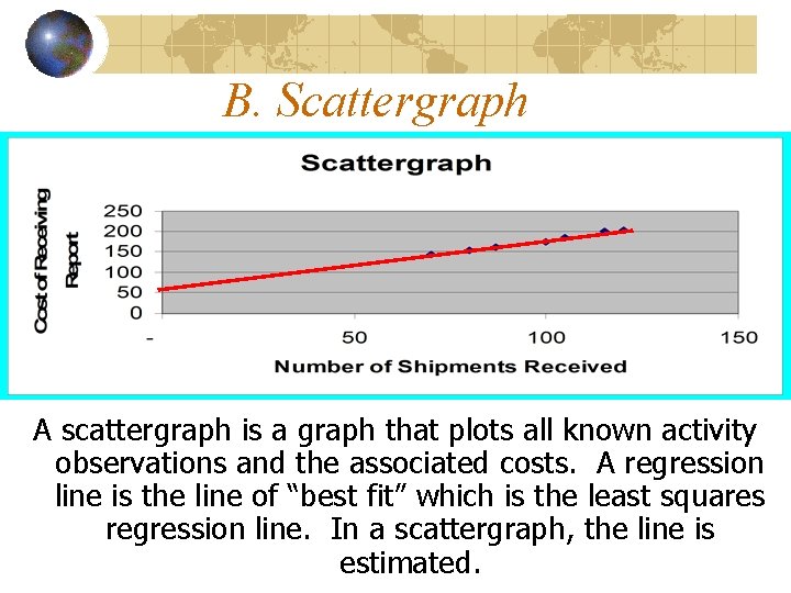 B. Scattergraph A scattergraph is a graph that plots all known activity observations and