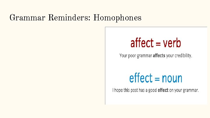 Grammar Reminders: Homophones 