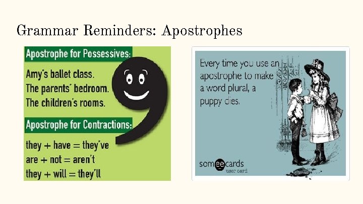 Grammar Reminders: Apostrophes 