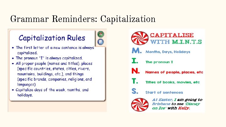 Grammar Reminders: Capitalization 