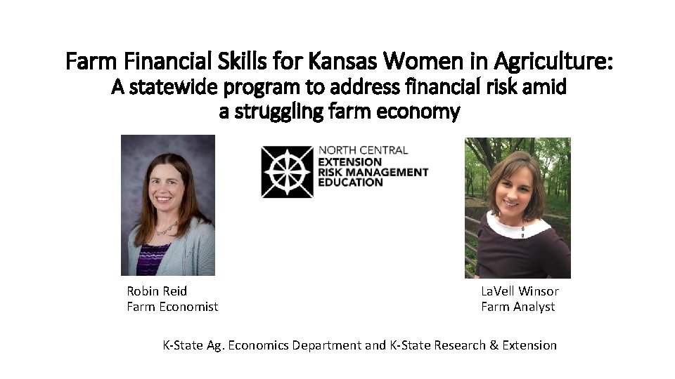 Farm Financial Skills for Kansas Women in Agriculture: A statewide program to address financial