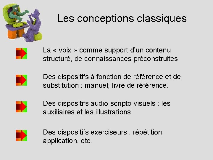 Les conceptions classiques La « voix » comme support d’un contenu structuré, de connaissances