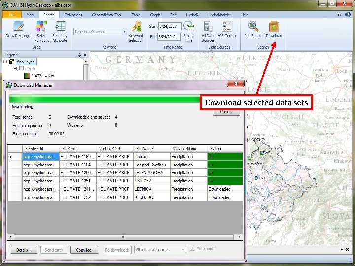 Download selected data sets 
