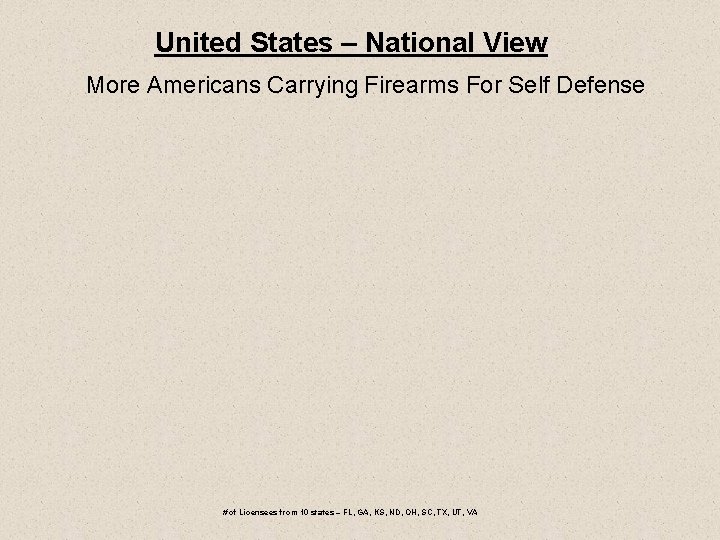 United States – National View More Americans Carrying Firearms For Self Defense # of