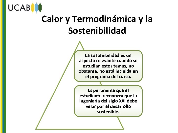 Calor y Termodinámica y la Sostenibilidad La sostenibilidad es un aspecto relevante cuando se