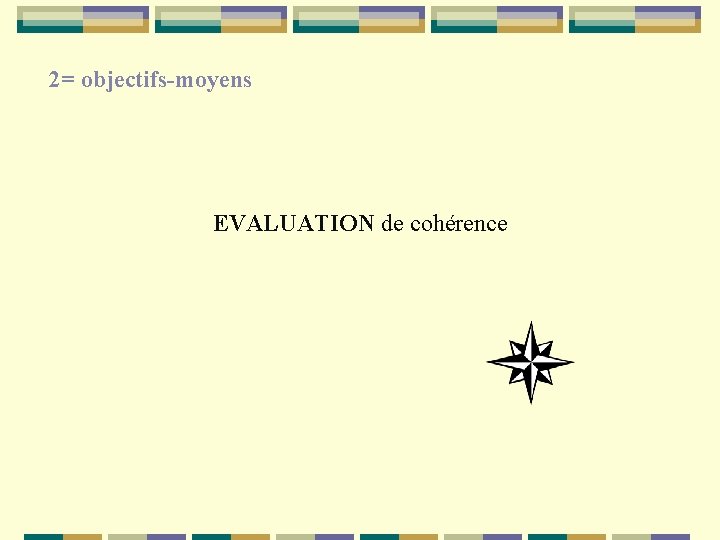 2= objectifs-moyens EVALUATION de cohérence 