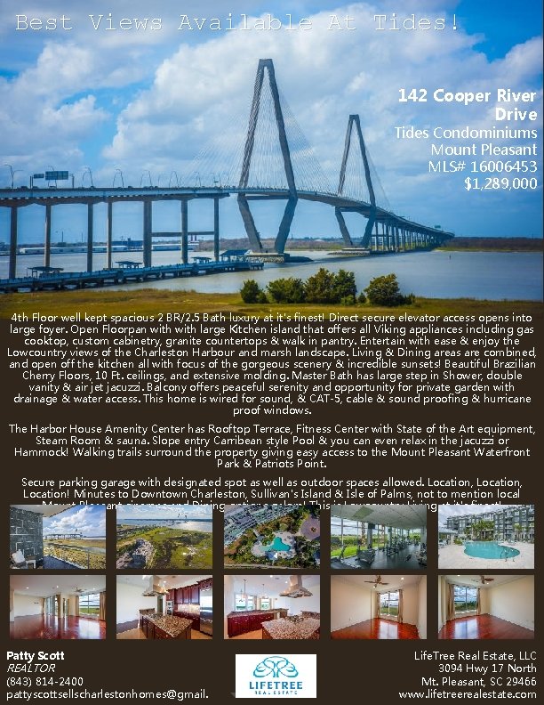 Best Views Available At Tides! 142 Cooper River Drive Tides Condominiums Mount Pleasant MLS#