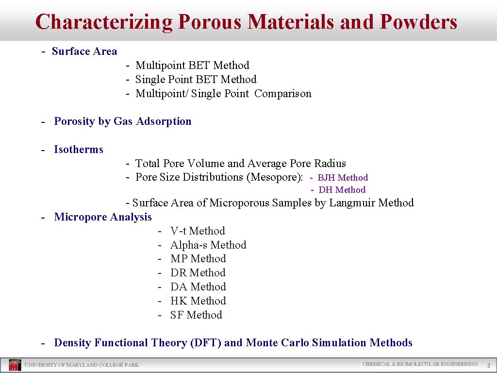 Characterizing Porous Materials and Powders - Surface Area - Multipoint BET Method - Single