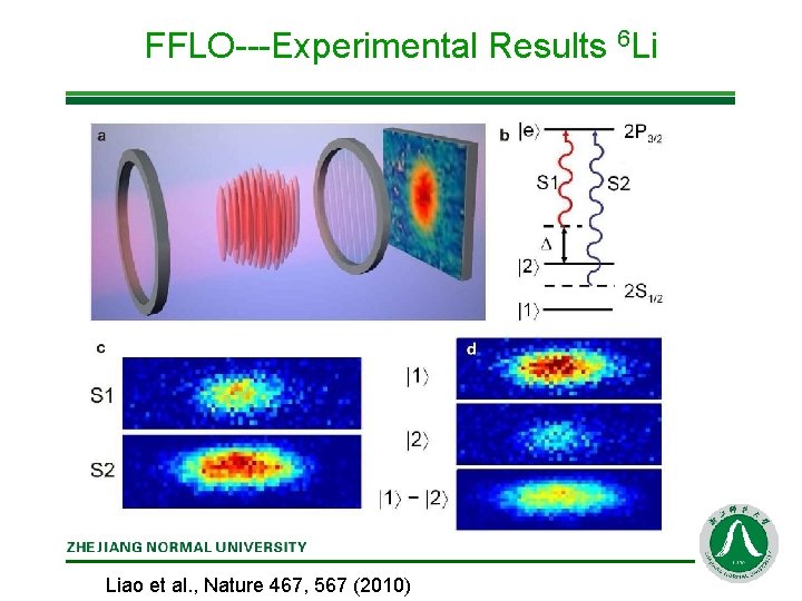 FFLO---Experimental Results 6 Li Liao et al. , Nature 467, 567 (2010) 