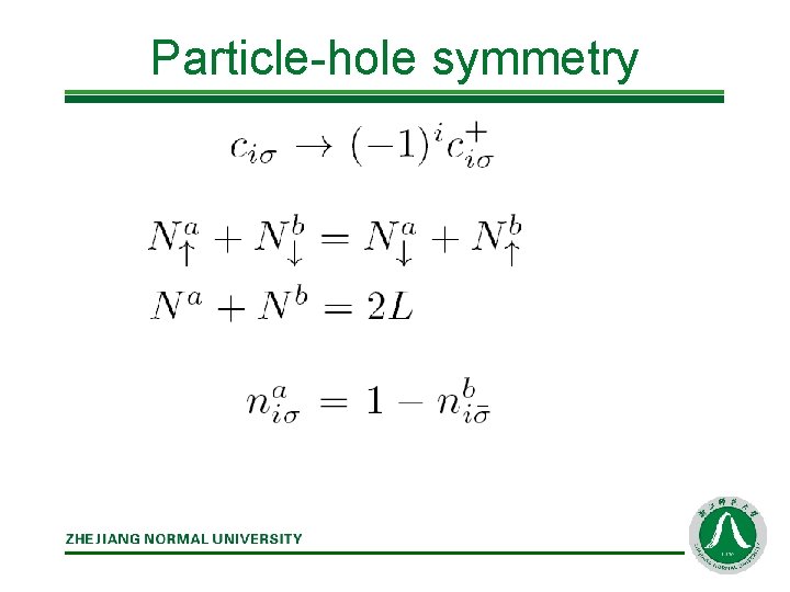 Particle-hole symmetry 