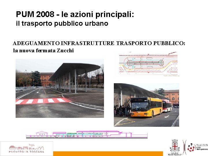 PUM 2008 - le azioni principali: il trasporto pubblico urbano ADEGUAMENTO INFRASTRUTTURE TRASPORTO PUBBLICO: