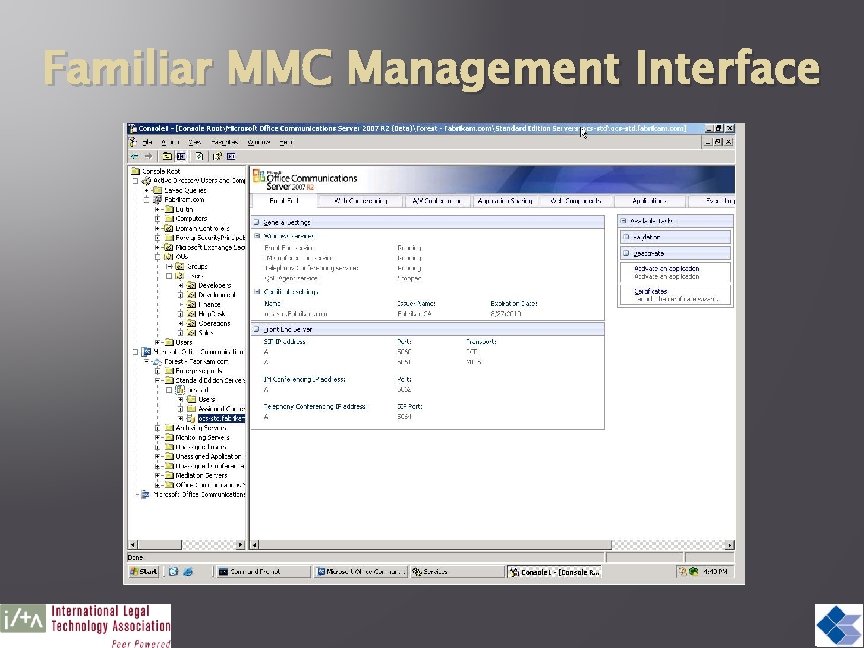 Familiar MMC Management Interface 
