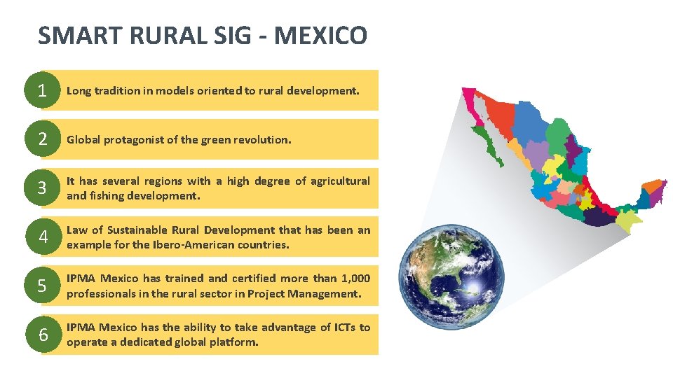 SMART RURAL SIG - MEXICO 1 Long tradition in models oriented to rural development.