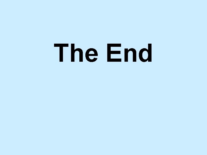 The End 