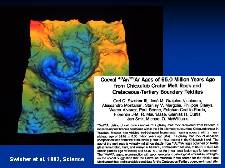Swisher et al. 1992, Science Swisher et al. 1992, Science