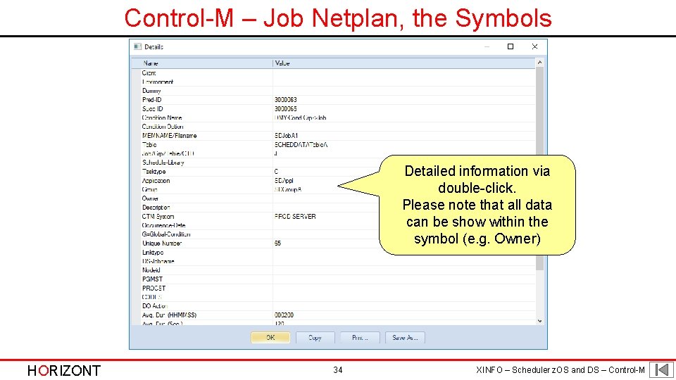 Control-M – Job Netplan, the Symbols Detailed information via double-click. Please note that all Control-M – Job Netplan, the Symbols Detailed information via double-click. Please note that all
