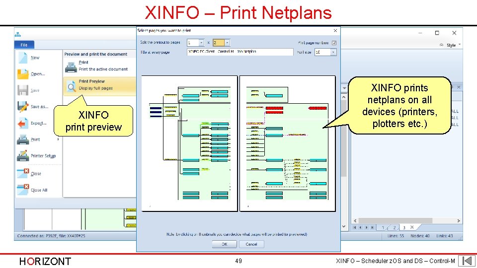 XINFO – Print Netplans XINFO prints netplans on all devices (printers, plotters etc. )