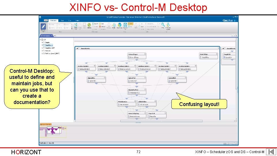 XINFO vs- Control-M Desktop: useful to define and maintain jobs, but can you use