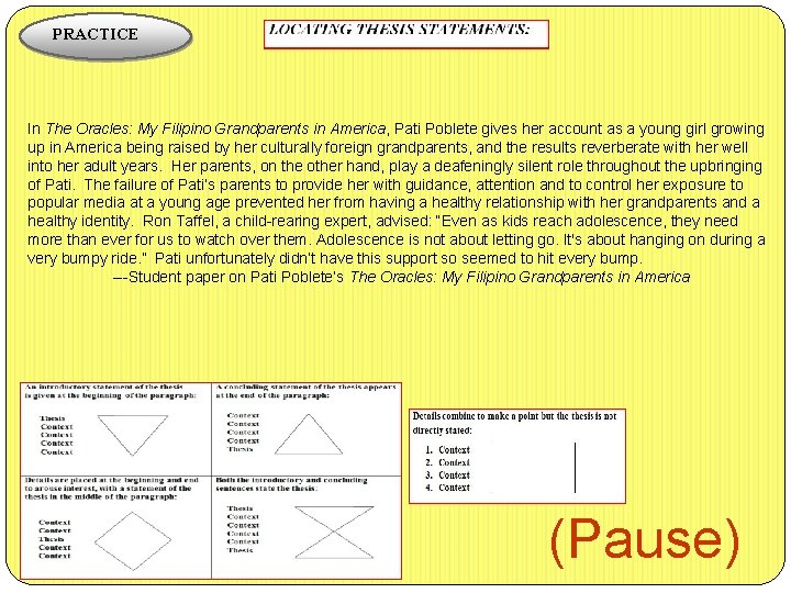 PRACTICE In The Oracles: My Filipino Grandparents in America, Pati Poblete gives her account