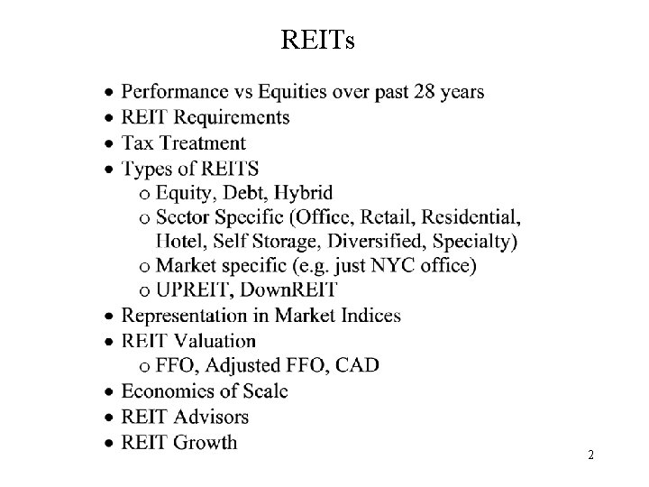 REITs 2 