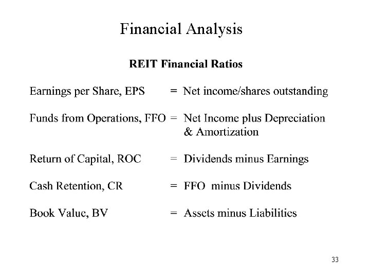 Financial Analysis 33 