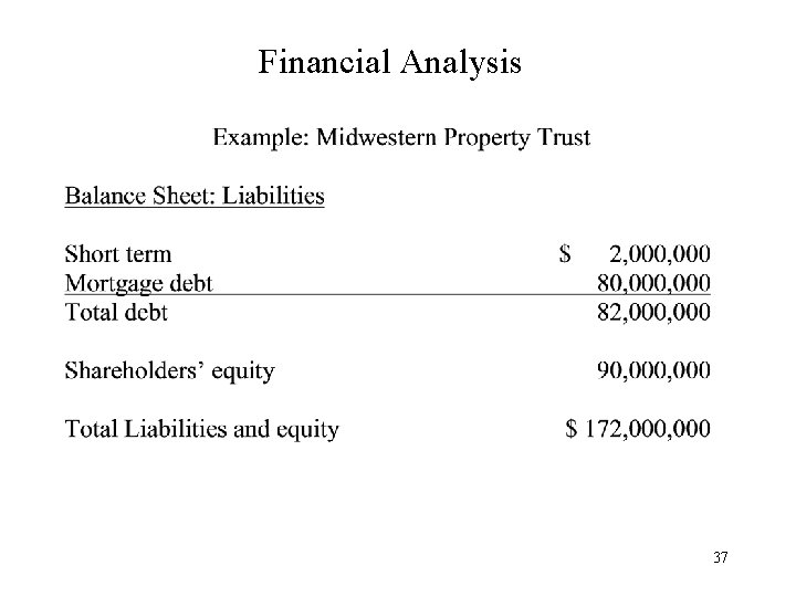 Financial Analysis 37 