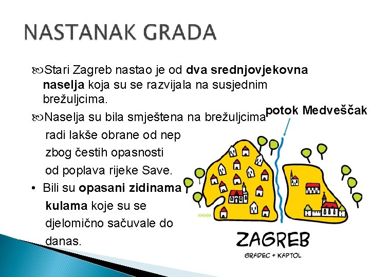  Stari Zagreb nastao je od dva srednjovjekovna naselja koja su se razvijala na