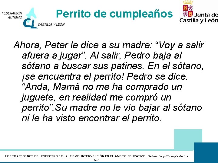 Perrito de cumpleaños Ahora, Peter le dice a su madre: “Voy a salir afuera