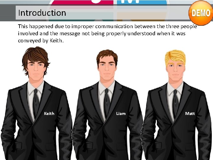 Introduction This happened due to improper communication between the three people involved and the Introduction This happened due to improper communication between the three people involved and the